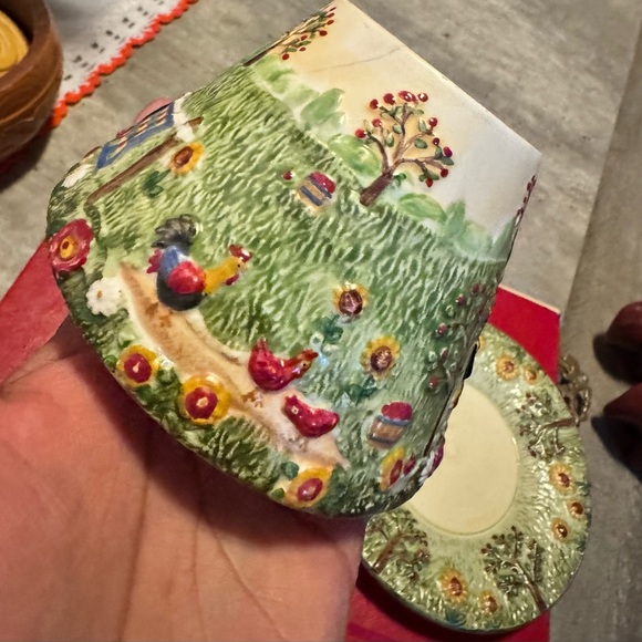 Yankee Candle Stoneware Candle Topper and Plate set Apple Valley Small,farm - Picture 12 of 13